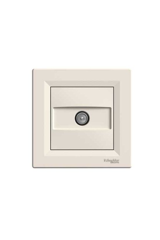 Asfora antenna aljzat TV süllyesztett komplett bézs 1-kimenet végzáró Schneider - EPH3200123