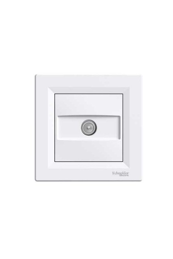 Asfora antenna aljzat TV süllyesztett komplett fehér 1-kimenet végzáró Schneider - EPH3200121