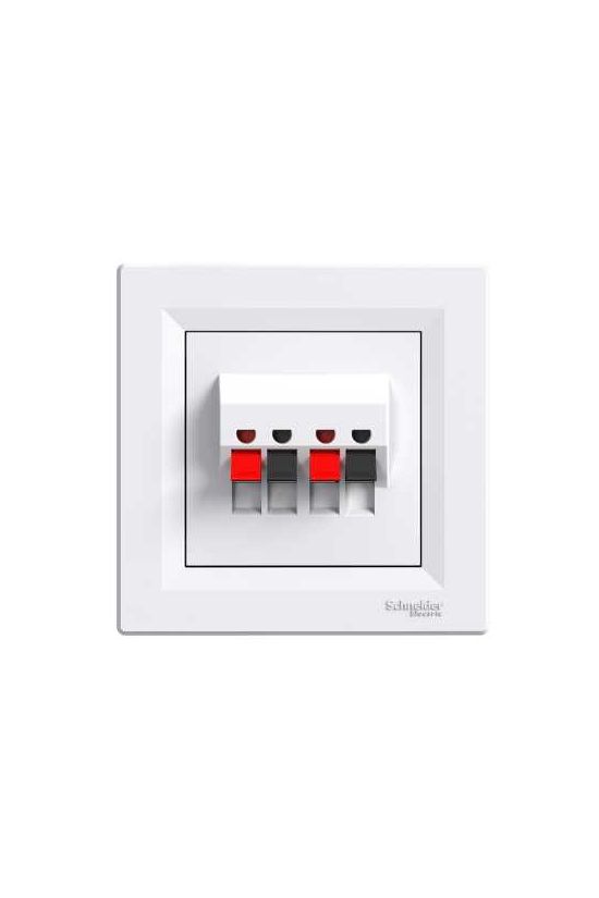 Asfora hangszóró csatlakozó betét betét teljes fedéllel sztereó műanyag fehér Schneider - EPH5700121