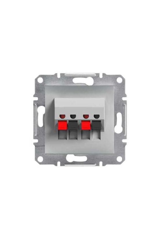 Asfora hangszóró csatlakozó betét közp. fedéllel sztereó műanyag alumínium Schneider - EPH5700161