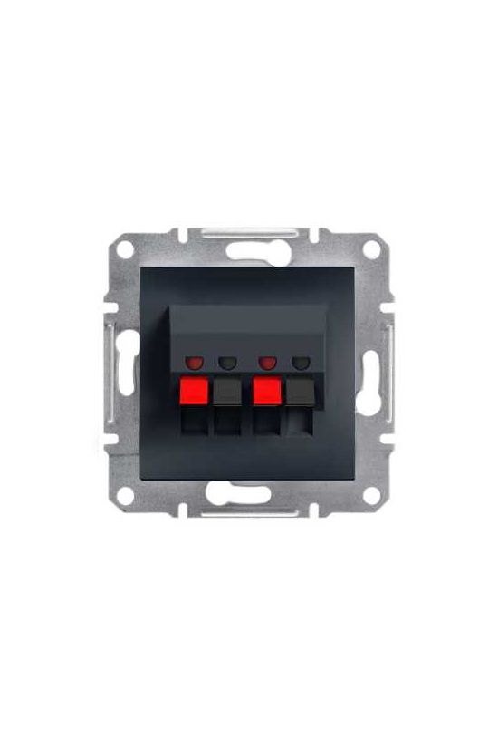 Asfora hangszóró csatlakozó betét közp. fedéllel sztereó műanyag antracit Schneider - EPH5700171