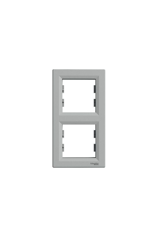 Asfora keret 2-es alumínium függőleges műanyag Schneider - EPH5810261