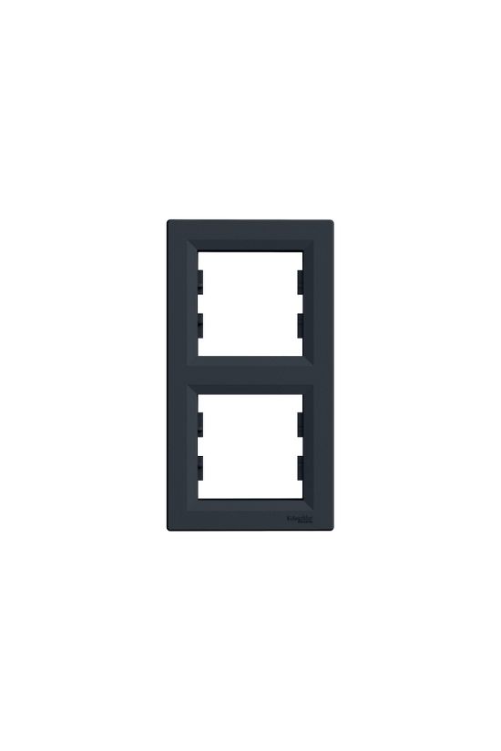 Asfora keret 2-es antracit függőleges műanyag Schneider - EPH5810271