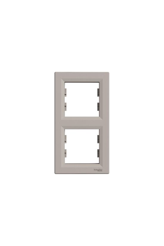 Asfora keret 2-es bronz függőleges műanyag Schneider - EPH5810269