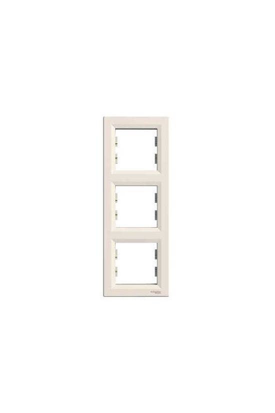 Asfora keret 3-as krém függőleges műanyag Schneider - EPH5810323
