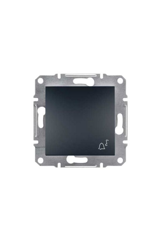 Asfora N101 csengőnyomó betét közp. fedéllel 1- nyomógomb 1z antracit csengő IP20 Schneider - EPH0800171