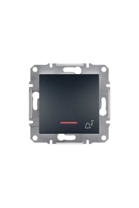 Asfora N101 csengőnyomó betét közp. fedéllel 1- nyomógomb 1z antracit csengő IP20 Schneider - EPH1700171