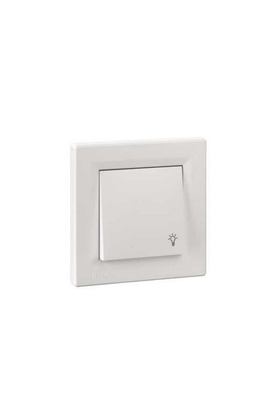 Asfora N101 nyomó betét teljes fedéllel 1- billentyűs 1z fehér lámpa IP44 jelzőfény Schneider - EPH0900221