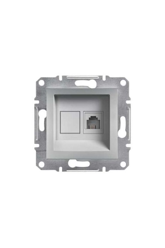 Asfora telefon csatlakozó betét közp. fedéllel RJ11 műanyag alumínium Schneider - EPH4100161