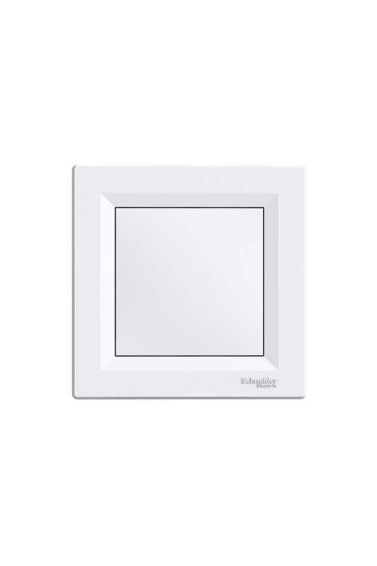 Asfora vakfedél kerettel vakfedél fehér üres-jel IP20 műanyag fényes karom és csavar Schneider - EPH5600121