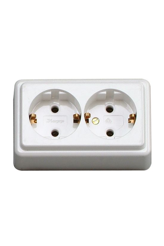 Asztali elosztósor 2x2P+F/230V 16A fehér IP20 Kopp - 120101001