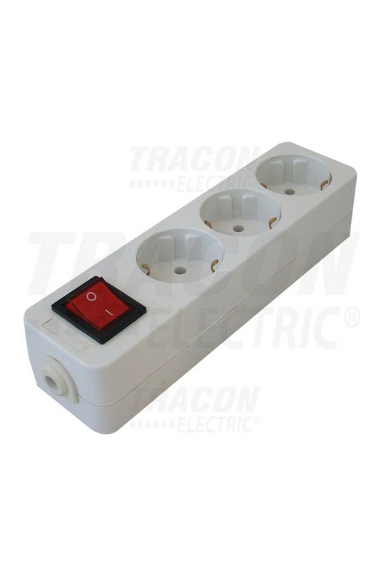 Asztali elosztósor vezeték nélkül 3x2P+F/230V 16A fehér IP20 TRACON - HUR-03K