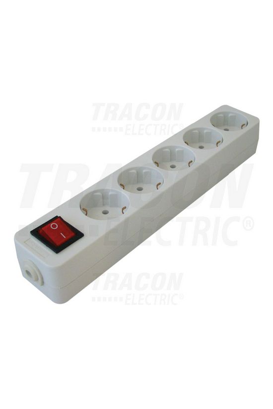 Asztali elosztósor vezeték nélkül 5x2P+F/230V 16A fehér IP20 TRACON - HUR-05K