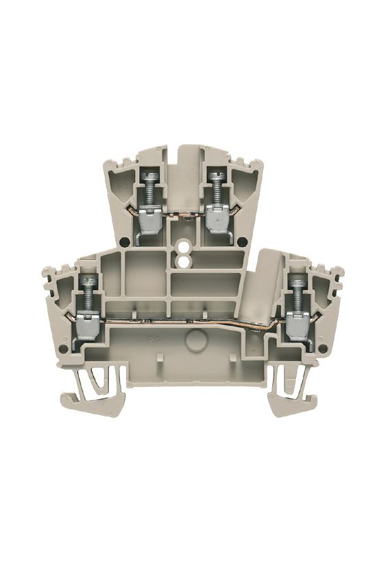 Átmenő sorkapocs 2,5mm2 TS35 2-szintes 24A 0.5-2.5mm2 bézs csavaros WDK 2.5 Weidmüller - 1021500000