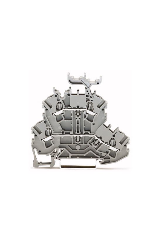 Átmenő sorkapocs jelölőtartóval L/L TS35 2-szintes 24A 0.75-2.5mm2 szürke rugószorításos WAGO - 2002-2231