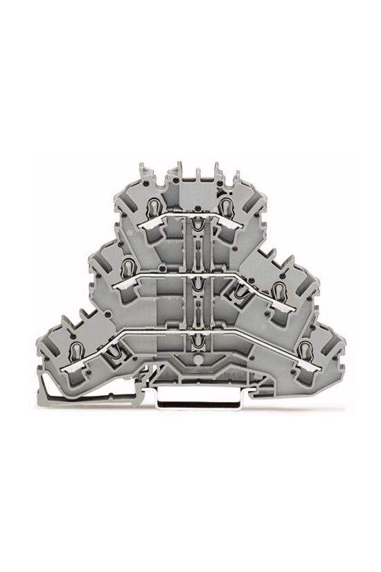Átmenő sorkapocs L/L/L TS35 3-szintes 24A 0.75-2.5mm2 szürke rugószorításos rugószorításos WAGO - 2002-3201