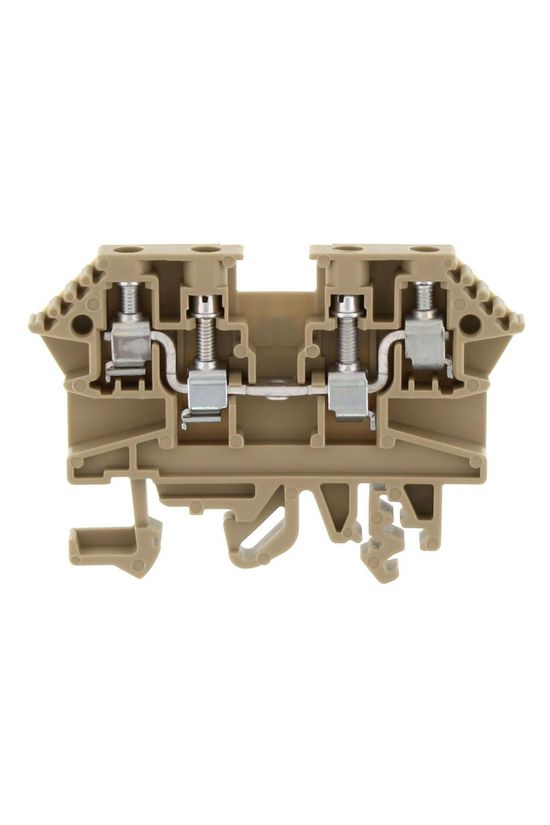 Átmenő sorkapocs TS32/35 1-szintes 24A 0,2-2,5mm2/érvéghüvely bézs RK 2,5-4/ZRL BG CONTA-CLIP - 1211.2