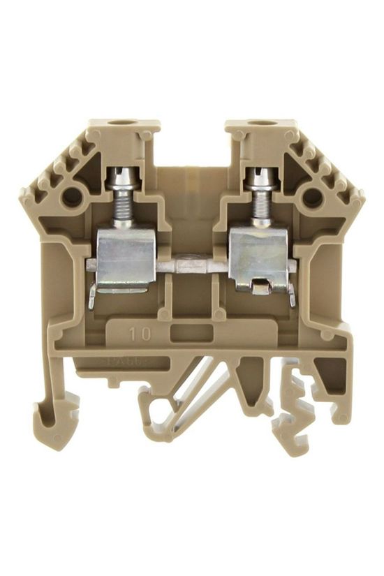 Átmenő sorkapocs TS32/35 1-szintes 32A 0,2-4mm2/érvéghüvely bézs csavaros/ RK 2,5-4 BG CONTA-CLIP - 1001.2