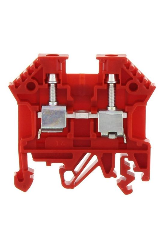 Átmenő sorkapocs TS32/35 1-szintes 32A 0,2-4mm2/érvéghüvely piros RK 2,5-4 RD CONTA-CLIP - 1001.9