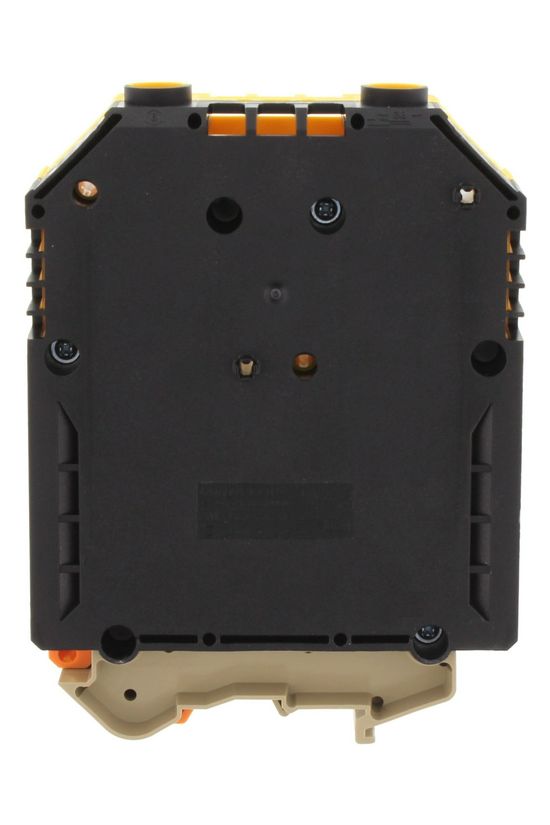 Átmenő sorkapocs TS32/35 fekete-sárga imbuszcsavaros 1-szint 2-poz 380A RK 240/PE BKYE CONTA-CLIP - 1570.2