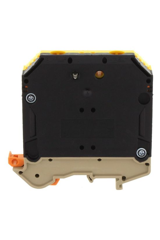 Átmenő sorkapocs TS32/35 fekete-sárga imbuszcsavaros 1-szintes 150A RK 50/PE BKYE CONTA-CLIP - 1567.2