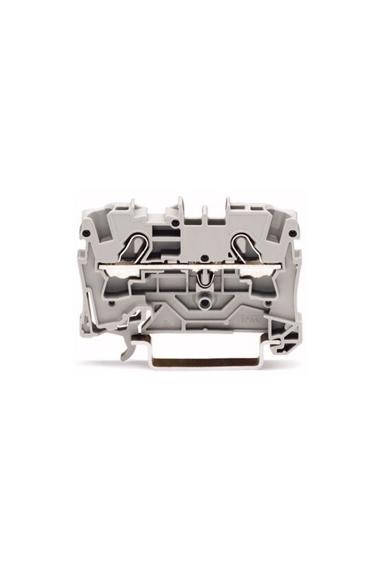 Átmenő sorkapocs TS35 1-szint 2-poz 0.5-4mm2/érvéghüvely 32A szürke rugószorításos WAGO - 2004-1201