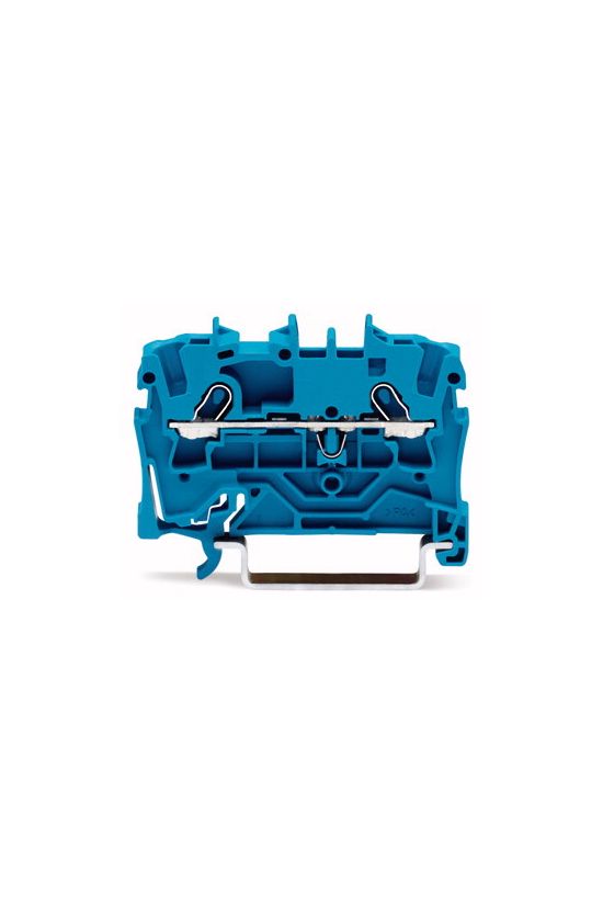 Átmenő sorkapocs TS35 1-szintes 18A 0.75-1.5mm2 kék rugószorításos rugószorításos WAGO - 2001-1204