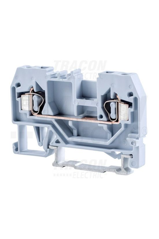 Átmenő sorkapocs TS35 1-szintes 24A 0,2-2,5mm2/érvéghüvely szürke rugószorításos TRACON - TSKC2,5