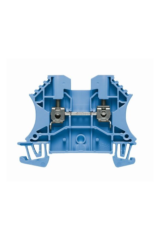 Átmenő sorkapocs TS35 1-szintes 24A 0.5-2.5mm2 kék csavaros robbanásbiztos WDU 2.5 BL Weidmüller - 1020080000