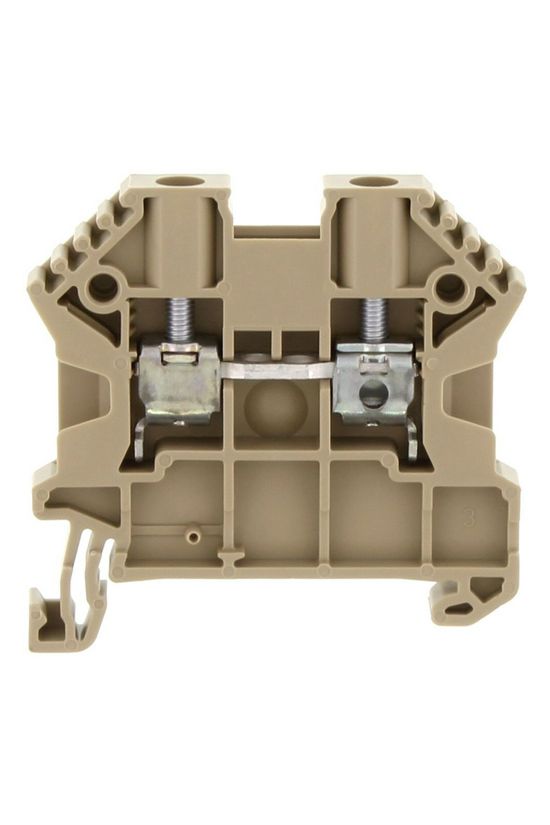 Átmenő sorkapocs TS35 1-szintes 32A 0,2-4mm2/érvéghüvely bézs csavaros/ SRK 4/2A BG CONTA-CLIP - 17104.2