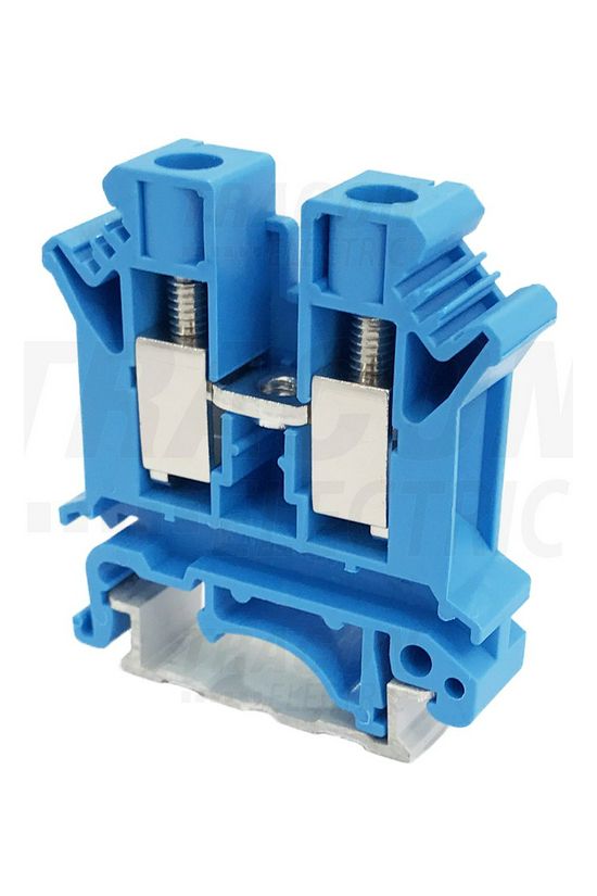 Átmenő sorkapocs TS35 1-szintes 76A 0,5-10mm2/érvéghüvely kék csavaros csavaros TRACON - TSKA10-K
