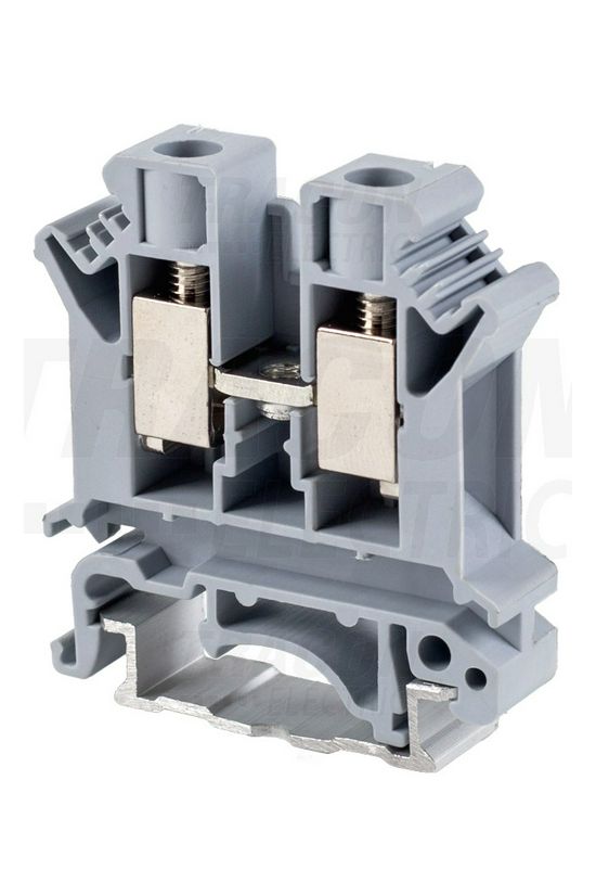 Átmenő sorkapocs TS35 1-szintes 76A 0,5-10mm2/érvéghüvely szürke csavaros csavaros TRACON - TSKA10