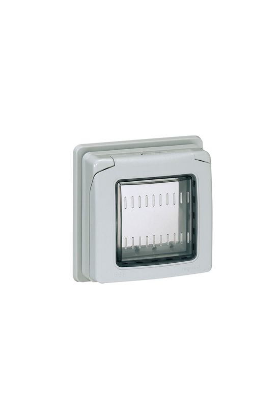 Beépíthető adapter 2 modulos átlátszó csapfedéllel 1-egység vízszintes műanyag P17 Tempra LEGRAND - 053948