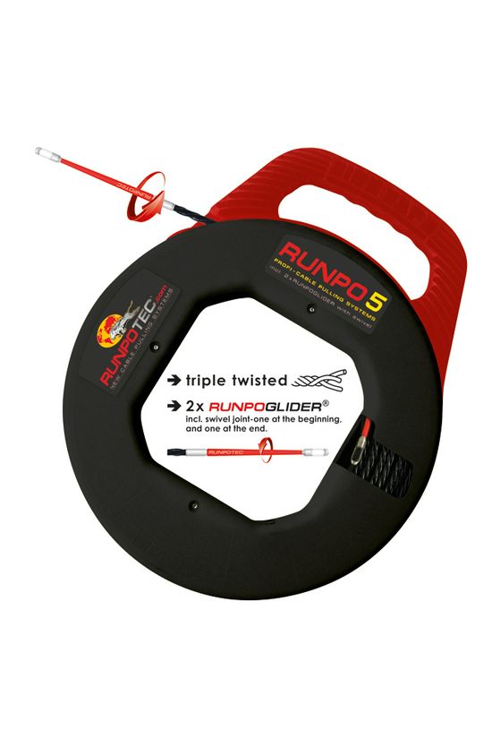 Behúzószál Runpogleiter fejjel 5.3mm/ 30m védőcső-hoz RUNPO 5 RUNPOTEC - 10014