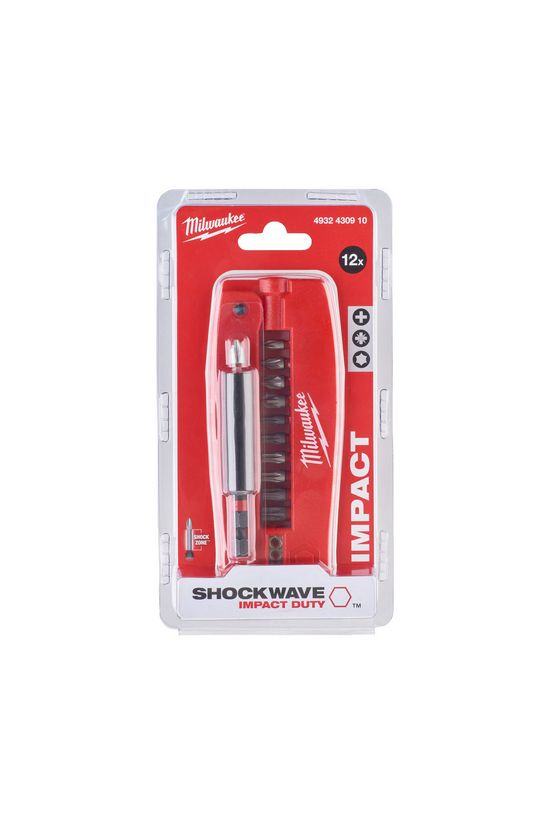 Bitkészlet 12részes 25mm PH/PZ/TX +0,75-2,5mm2-csupaszoló ShockwaveImpactDuty Milwaukee - 4932430910