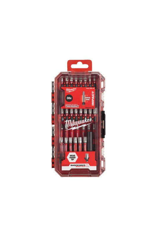 Bitkészlet 38részes  25-50mm PH/PZ/TX + mágneses tartó ShockwaveImpactDuty Milwaukee - 4932492009