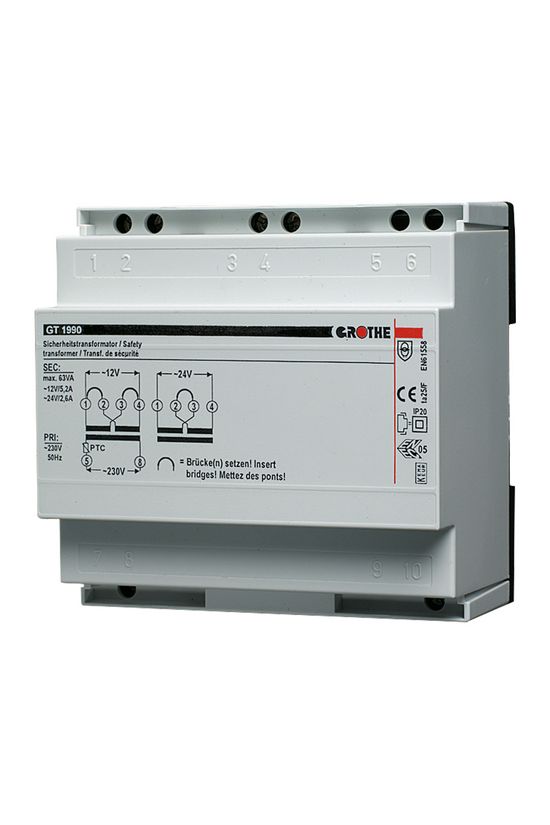 Biztonsági transzformátor 1F 63VA sorolható GT 1990 GROTHE - 14160