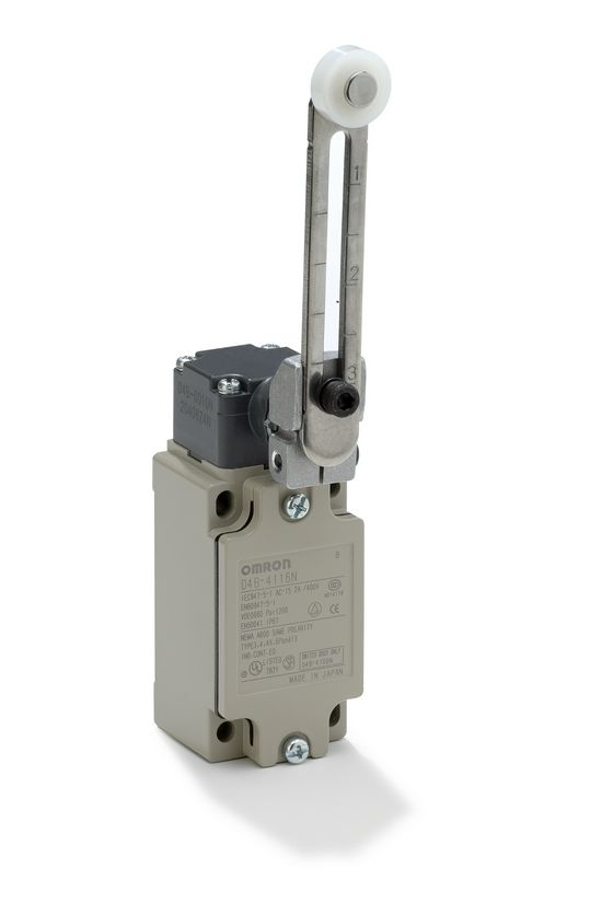 Biztonsági végálláskapcsoló fém 1ny 1z állítható görgős kar 2A/AC15/230V IP67 D4B-4116N OMRON - 373425