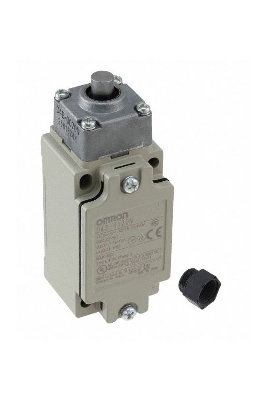 Biztonsági végálláskapcsoló fém 1ny 1z kúpos/félgömb nyomórúd 2A/AC15/230V IP67 D4B-4170N OMRON - 373246