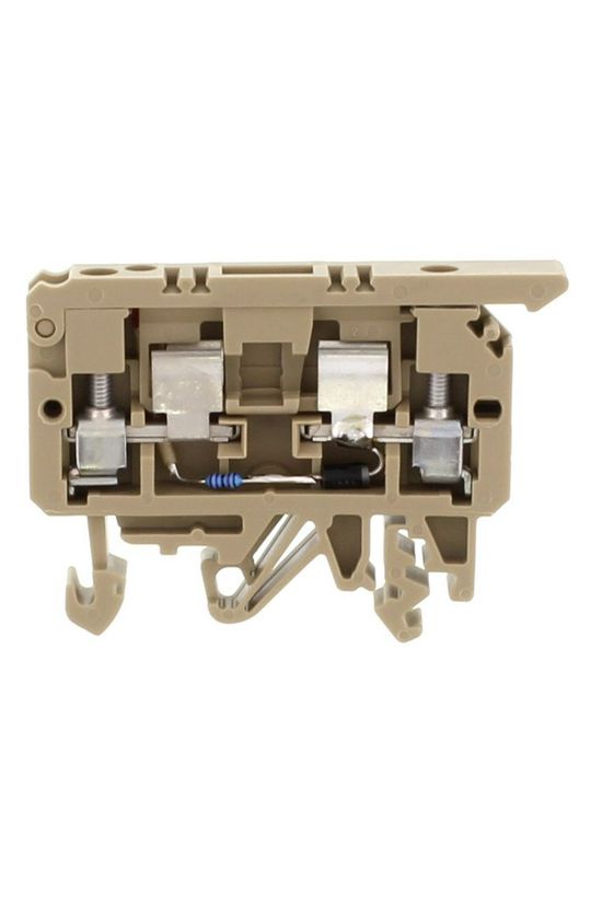 Biztosítós sorkapocs TS35/32 5x20, 5x25 mm bézs kalap-/G-sín STK 1/LED(RD)/24V DC BG CONTA-CLIP - 2449.2