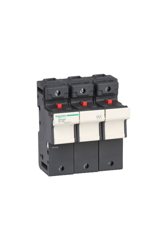 Biztosítós szakaszoló sorolható 125A 3P 22x58mm-betét 690V 6M kalapsínre TeSys DF2 Schneider - DF223C