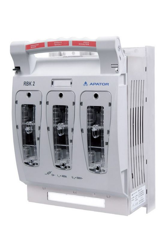 Biztosítós szakaszolókapcsoló NH2 3P 400A 690V ráépíthető RBK2 Apator - 63-811685-011