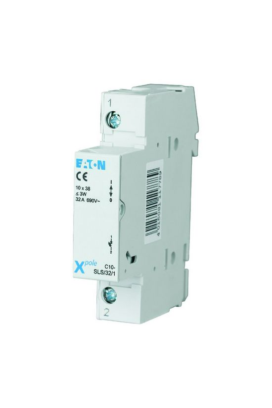 Biztosítós szakaszolókapcsoló sorolható 10x38 kompakt C1-C3 forma 1-pólus 32A C10-SLS/32/1 EATON - 112220