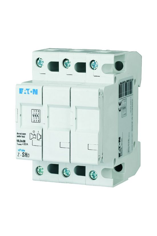 Biztosítós szakaszolókapcsoló sorolható 10x38 kompakt C1-C3 forma 3-pólus 32A 400V Z-SH/3 EATON - 263879
