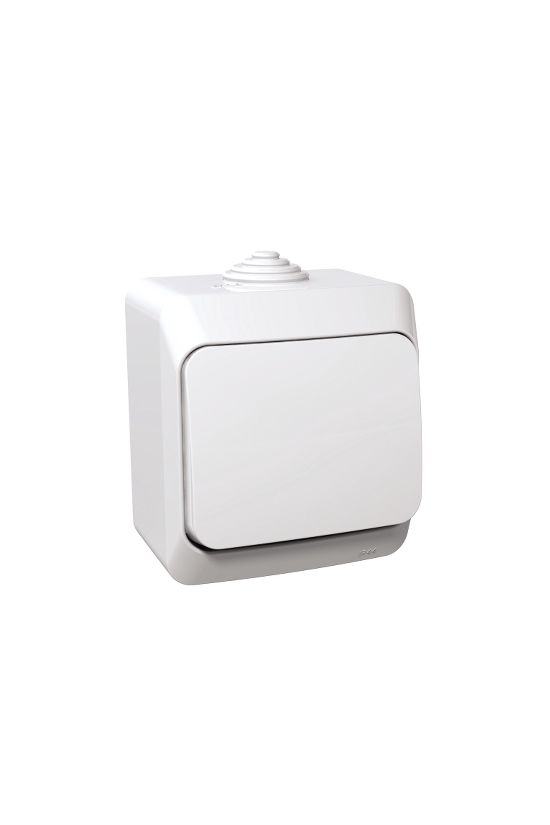 CedarPlus N101 nyomó betét komplett házban 1- billentyűs fehér IP44 falonkívüli dmax. Schneider - WDE000511