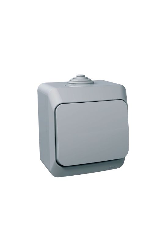 CedarPlus N101 nyomó betét komplett házban 1- billentyűs szürke IP44 falonkívüli dmax. Schneider - WDE000611