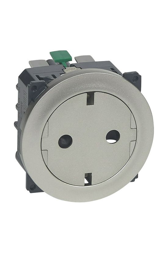 Céliane 162 dugalj betét földelt gyerekzárral titán IP20 süllyesztett szorítókapcsos LEGRAND - 067167