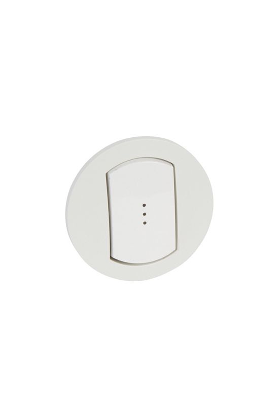 Céliane billentyű egyes kapcs/nyg.-hoz fehér üres-jel  jelzőfényes IP44 műanyag fényes LEGRAND - 067803