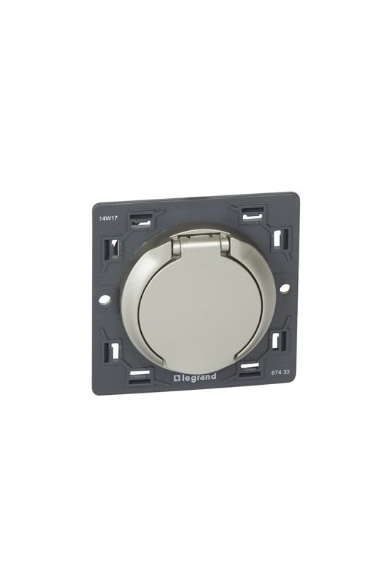 Céliane központi porszívó csatlakozóaljzat elektromos kapcsolattal titán műanyag LEGRAND - 067433