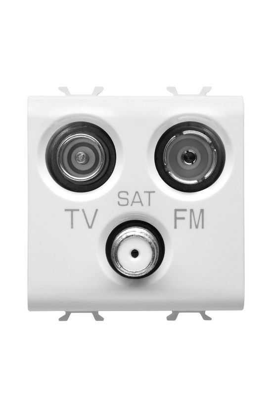 ChoruSmart antenna aljzat TV-R-SAT 2xIEC/F 2M beépített MM-végzáró 0.5dB/860MHz 2400MHz/ GEWISS - GW10382